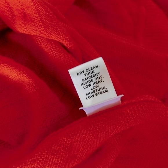 ST. JOHN Red Orange Cowl Neck Wool Asymmetrical Pullover Sweater Knitwear Medium - Picture 10 of 11